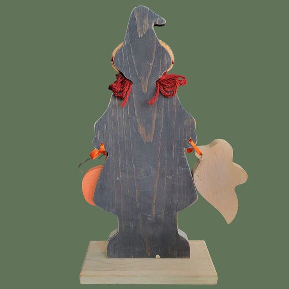 Vintage 1992 Halloween Witch Standing Wood Cut Out Decor - Picture 3 of 8